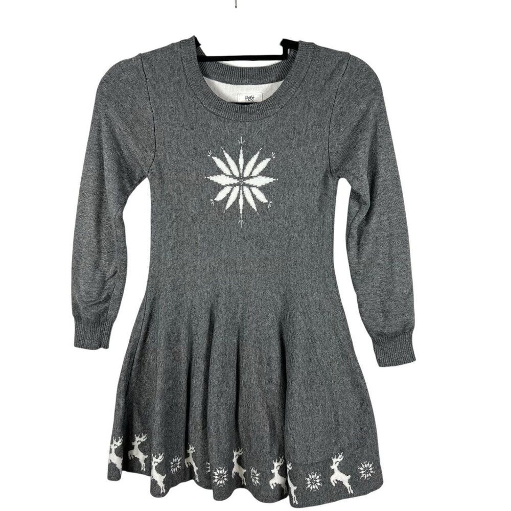 Little Sleepies Girls 8‎ Snowflake Sweater Dress Bamboo Cotton Winter Holiday
